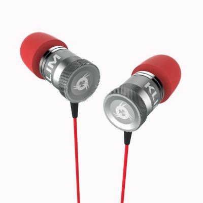 KLIM Fusion Écouteurs Haute Qualité Audio - Innovant : Intra-auriculaire avec Mousse à Mémoire de Forme (Rouge)
