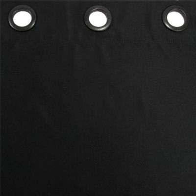 Douceur d'intérieur 1600833 rideau oeillets polyester uni essentiel noir 140 x 260 cm