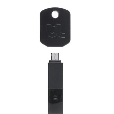Bluelounge Kii Porte-clé avec Câble USB/Micro USB pour Smartphone Noir