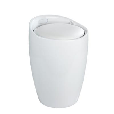 Wenko 20631100 intégré candy tabouret de douche avec sac à linge blanc