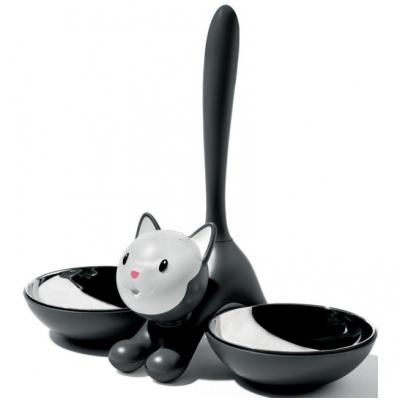 ALESSI SPA - Gamelle pour chat tigrito noir