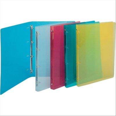 Classeur 4 anneaux 30 mm polypropylene crystal - a4 maxi