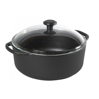 Cocotte en fonte ronde 5.5l couvercle verre - Skeppshult