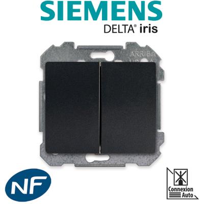 Siemens - double va et vient anthracite delta iris