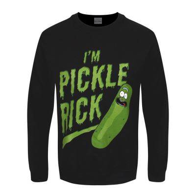Rick and Morty Sweat-shirt Pickle Rick Homme Noir