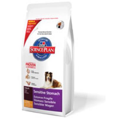 Hill's science plan - adult sensitive stomach au poulet, oeuf et riz - 12 kg