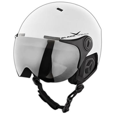 Crevice casque de ski-noir matt white black 54-57