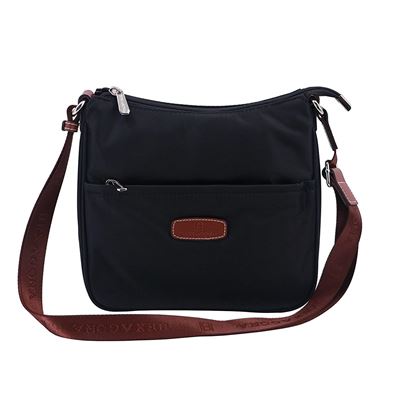 Hexagona Sac bandoulière Diversité nylon garni cuir