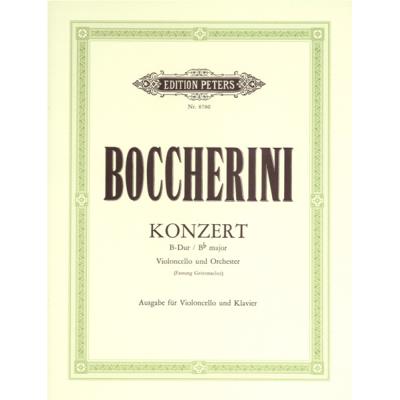 Partitions classique EDITION PETERS BOCCHERINI LUIGI - CONCERTO IN B FLAT - CELLO AND PIANO Violoncelle