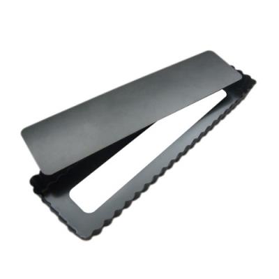 De buyer 4708.36 moule à tarte rectangulaire cannelé à bords droits - fond amovible - acier revêtu - ht. 2,7 cm - 36 x 10 cm