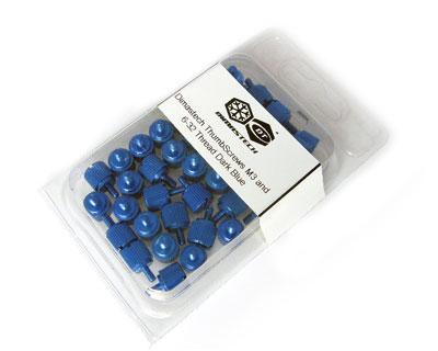 Dimastech - Vis pour boîtier - Pack 40 Pieces - 20x M3 + 20x 6-32 - Bleu