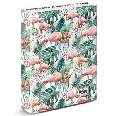 Dossier A4 Oh My Pop Anneaux de Flamants Tropicaux