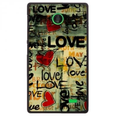 Coque rigide pour Nokia X avec impression Motifs Love Vintage