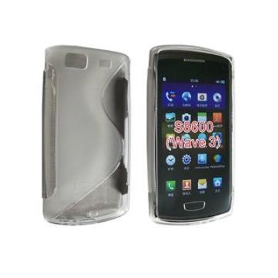 Housse S-Line Edition Limitée blanche mat et Glossy pour Samsung Wave 3