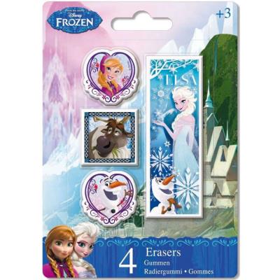 LA REINE DES NEIGES Set de 4 gommes