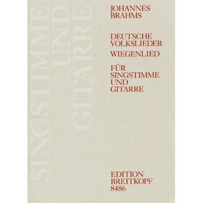 Partitions classique EDITION BREITKOPF BRAHMS JOHANNES - DEUTSCHE VOLKSLIEDER - VOICE, GUITAR Choeur et ensemble vocal