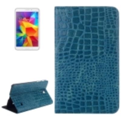 Galaxy Tab 4 8.0 T330 : Coque Housse Cuir (PU) « Texture Crocodile Bleu »