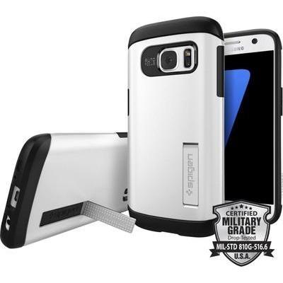 Spigen Slim Armor - Achterzijde behuizing voor mobiele telefoon - polycarbonaat, thermoplastic polyurethaan (TPU) - metallic leigrijs - voor Samsung Galaxy S7