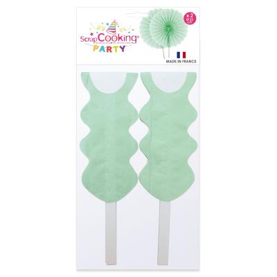 Rosace vert d'eau - Ø 25 cm - 2 pièces - Scrapcooking Party
