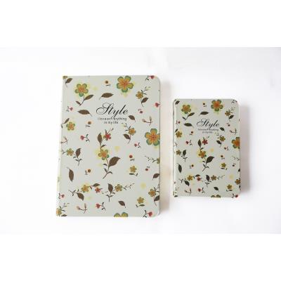 NOVAGO Lot de 2 Blocs Notes motif fleuri