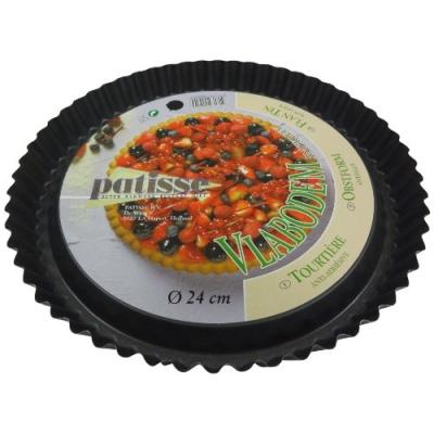 patisse 2940 moule à tourtière antiadhésif acier revêtu gris anthracite 24 cm