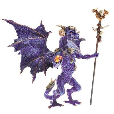 Figurine Dragon sorcier violet