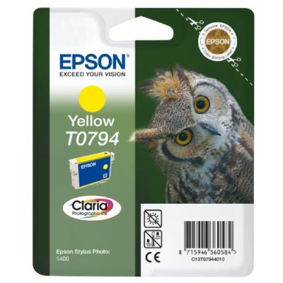 Epson T0794 Cartouche d'encre d'origine Claria jaune pour SP 1400