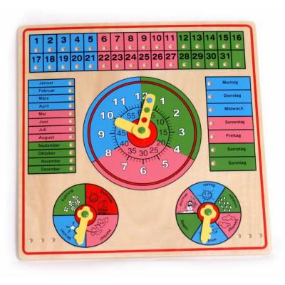 Horloge d'apprentissage du calendrier et de l'heure Arthur
