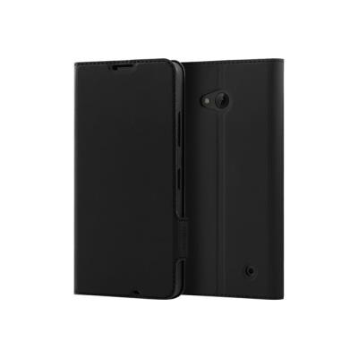 Mozo - Flip cover voor mobiele telefoon - klassiek zwart - voor Microsoft Lumia 640 (zwart)