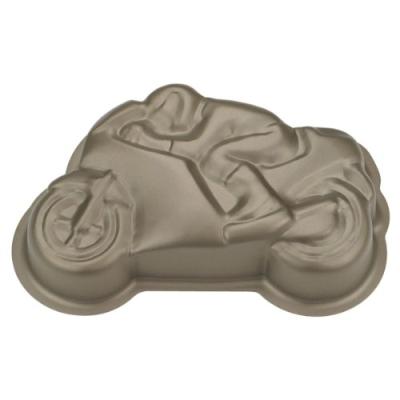 STÄDTER 618046 MOULE À GÂTEAU AVEC REVÊTEMENT ANTI-ADHÉSIF, FORME DE MOTARD SUR SA MOTO 31 CM