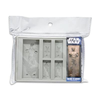 Glaçons Star Wars Jan-Solo Moule à glaçons ou gâteau gris, en silicone.