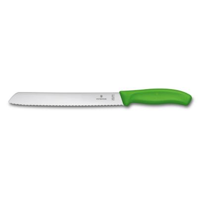 Couteau à pain lame 21cm manche fibrox vert Victorinox 6.8636.21L4