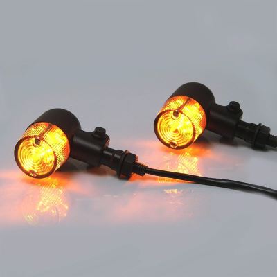 Noir Mat Aluminium LED Café Racer & Custom Moto Clignotants