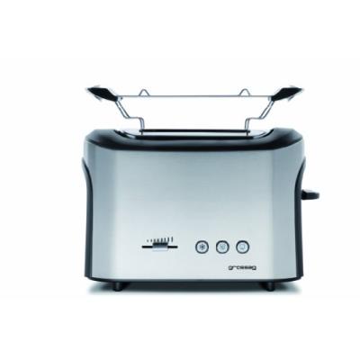 Grossag ta 64 grille-pain en inox brossé avec support viennoiserie 740 w