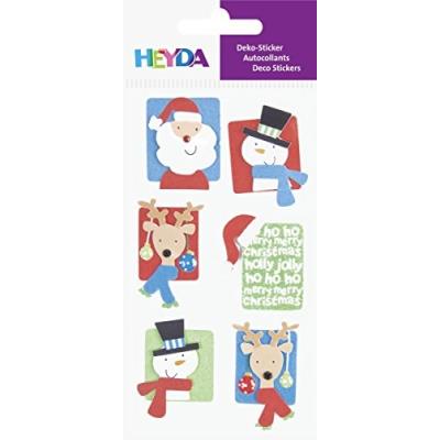 Baier schneider-étiquette-stickers autocollants &weihnachtsbilder mix lot de 6 assiettes à dessert, 4 couleurs, 1 pièce