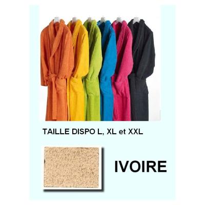 Peignoirs adulte 100% coton 350 gr ivoire