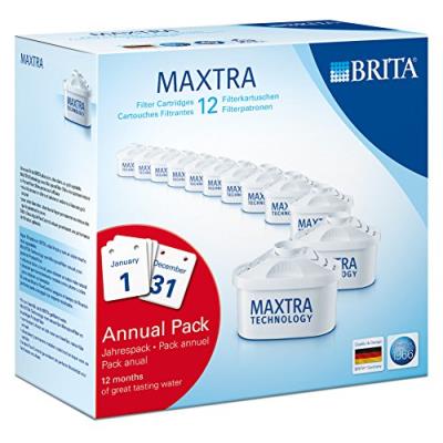 Brita pack de 12 cartouches maxtra pour carafes filtrantes