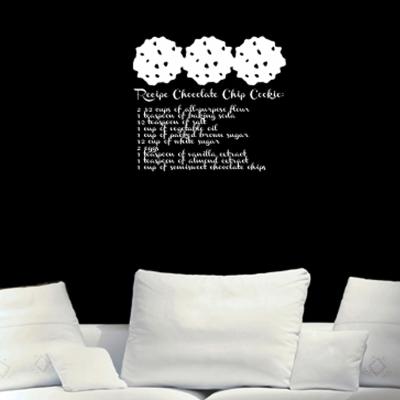 Pick and Stick Sticker Mural déco Chocolate cookie - 55 X 55 cm, Noir