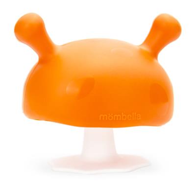 Anneau jouet de dentition champignon orange