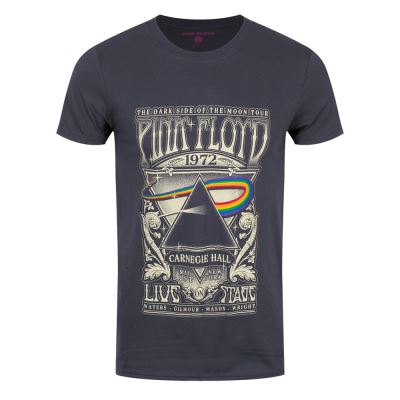 Pink Floyd T-Shirt Carnegie Hall Poster Homme Gris Foncé - Taille XL
