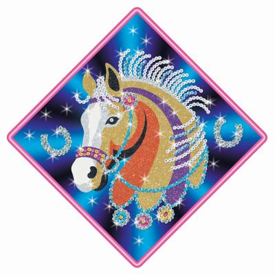 Kit paillettes art sequin stardust : chevaux sequin art