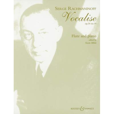 Partitions classique BOOSEY & HAWKES RACHMANINOFF S. - VOCALISE OP. 34/14 - FLUTE AND PIANO Flûte traversière