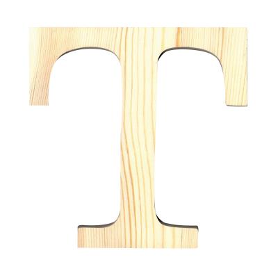 Lettre T - Hauteur 11,5 cm - Bois découpé