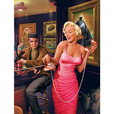 Puzzle 750 pièces - Légendes de l'écran : Marilyn et Elvis