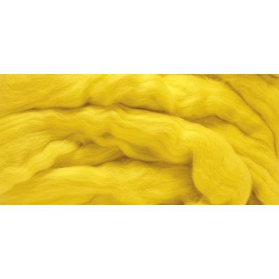 Laine cardée Mérinos - Jaune - 50 g