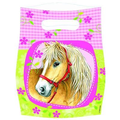 Sacs en plastique - Chevaux : Lot de 6 sacs