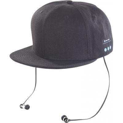 Casquette Snapback avec casque Bluetooth - Noir