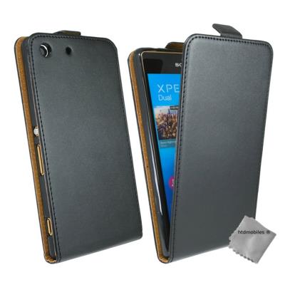 Housse etui coque pochette PU cuir fine pour Sony Xperia M5 - NOIR
