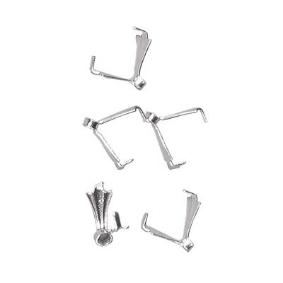Rayher 2215362 laiton schlupen, 8 mm ø, sous blister 5pièce, en plaqué argent