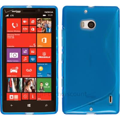Housse etui coque silicone pochette gel fine pour Nokia Lumia 930 + film ecran - BLEU